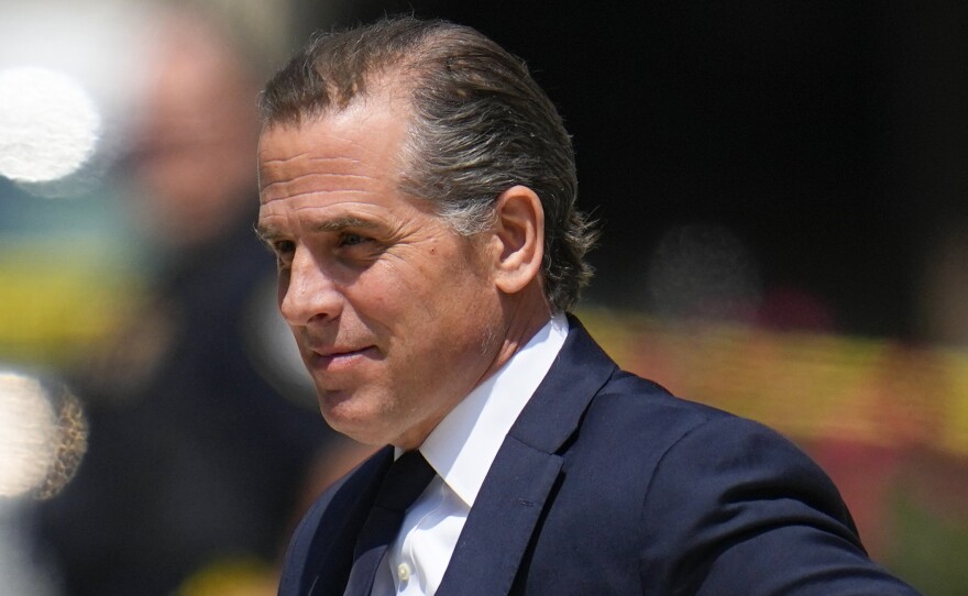 President Joe Biden's son Hunter Biden leaves after a court appearance on July 26 in Wilmington, Del.