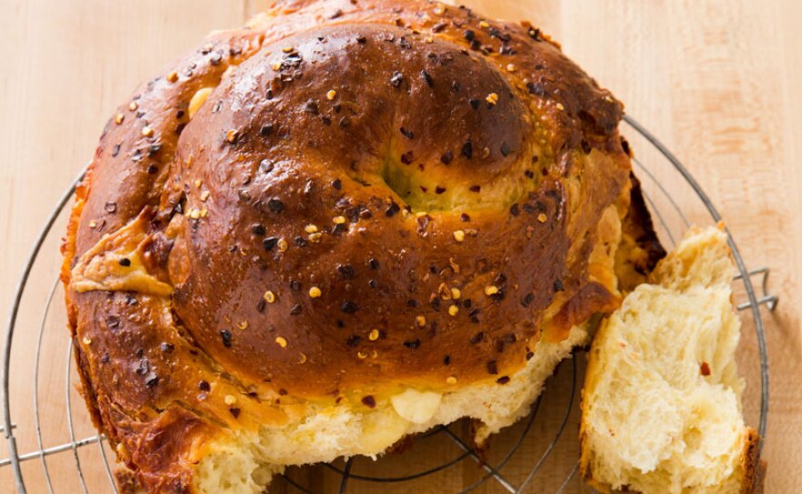 Spicy cheese bread from episode, "Badger State Favorites."
