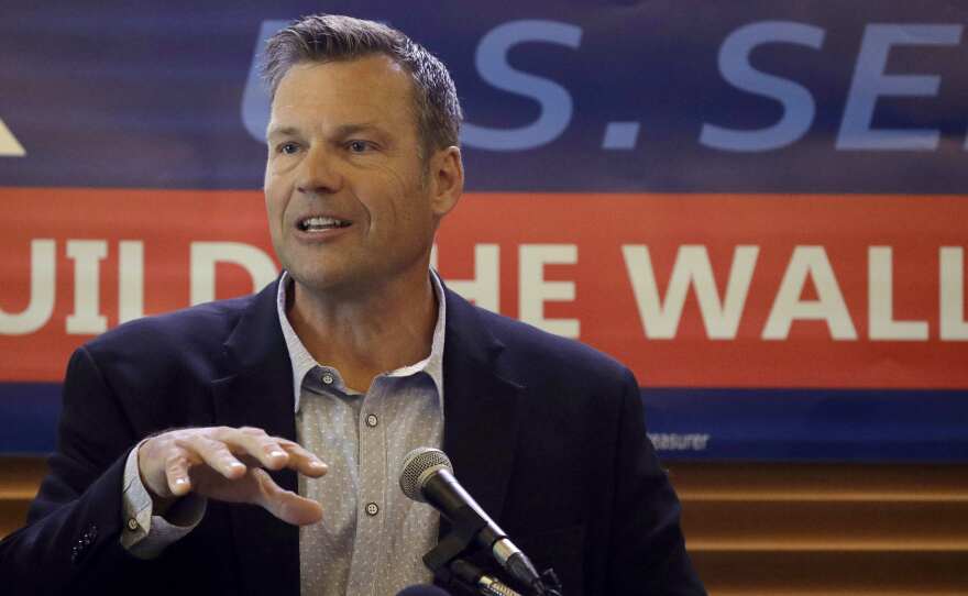 Some Washington Republicans worry that Kris Kobach, a polarizing conservative who lost a race for governor last year, would become the GOP's Senate candidate and lose in the general election.
