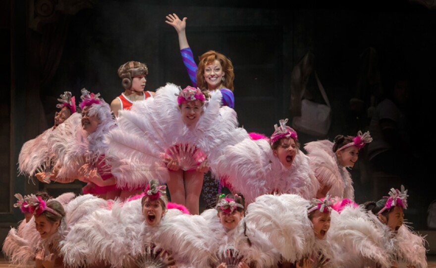 Elliott Hanna and Ruthie Henshall and girls in “Billy Elliot the Musical Live” on GREAT PERFORMANCES.