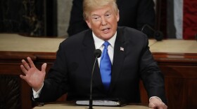 President Donald Trump delivers his State of the Union address to a joint session of Congress on Capitol Hill in Washington, Tuesday, Jan. 30, 2018. 