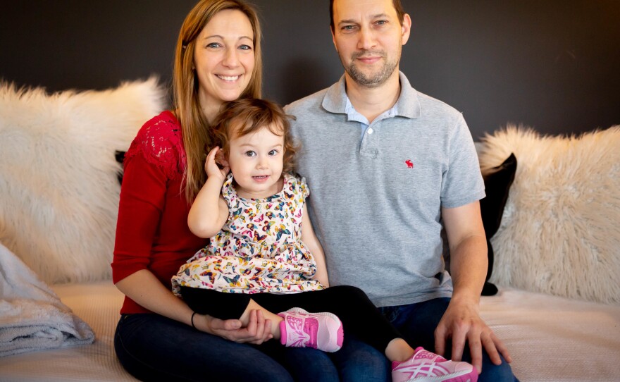 Lisa and David Pascoe are vigilant about researching the products the family uses now. Their two-year-old daughter only uses toys and crayons that are lead-free and the family eats from glass dishes.