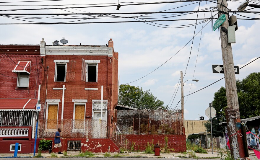 Boarded-up buildings and empty lots dot the Kensington neighborhood, which was once a manufacturing hub of Philadelphia.