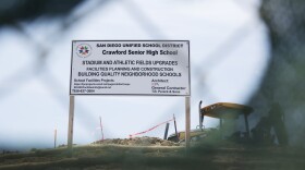 Crawford High School's football field is undergoing construction as part of the Proposition S and Z school modernization plan. San Diego Unified recently issued a capital appreciation bond as part of that proposition, June 6, 2015. 