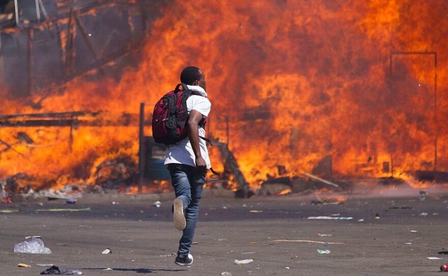 A court-approved protest staged by Zimbabwe's opposition supporters seeking electoral reforms turned violent Friday in Harare when it was broken up by police.