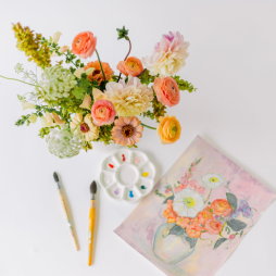 Flower Arranging Workshop + Floral Watercolor Painting