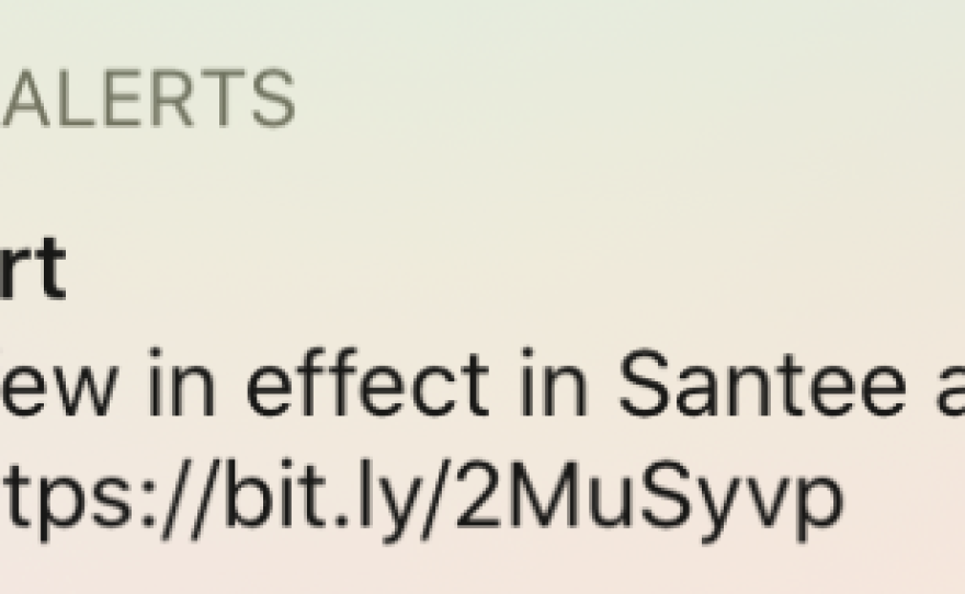 A mobile emergency alert is shown, June 5, 2020.
