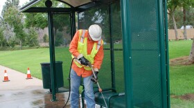 Streets are washed in El Cajon in this undated photo. 