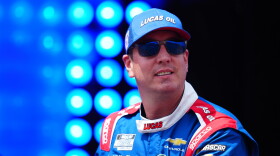 Kyle Busch is introduced during the NASCAR All-Star auto race at Dover Motor Speedway, Sunday, May 17, 2026, in Dover, Del.