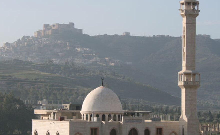 Krak des Chevaliers, a Crusader fortress in Syria. Its multiple walls and concentric layers of defenses provided “defense in depth.”