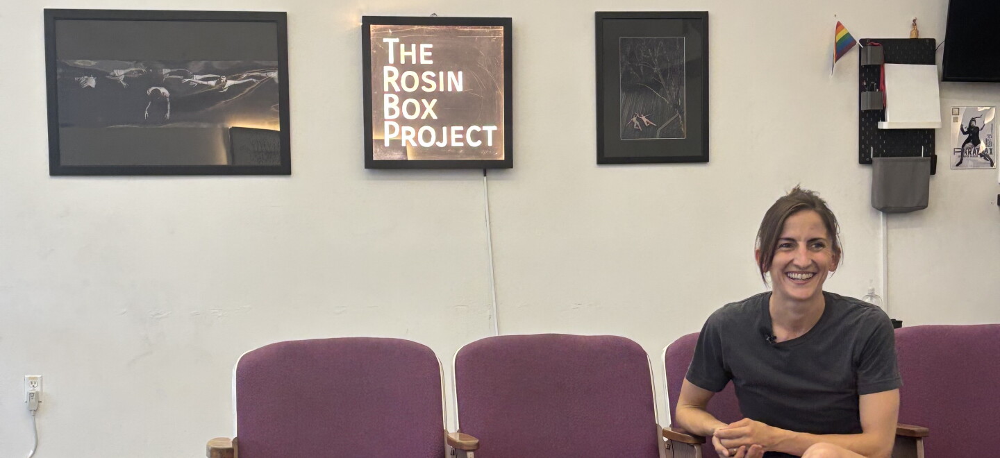 Carly Topazio, founder and choreographer of The Rosin Box Project, at rehearsals for "Ghost Light Masquerade" on Oct. 7, 2026.
