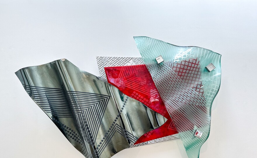 John Luebtow, Linear Form Wall Series Red LF-W1-6_16 - CRAFT IN AMERICA "Science"