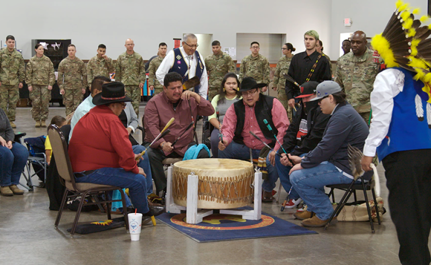 Comanche Indian Veterans Association celebration and Powwow, which was featured in "The Warrior Tradition."