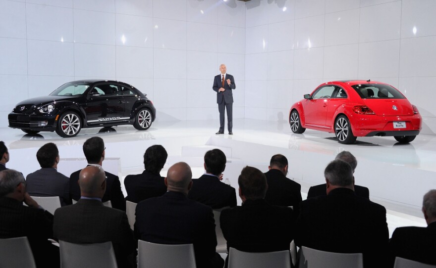 Jonathan Browning, president of Volkswagen Group of America, attends the U.S. unveiling of the 2012 Volkswagen Beetle, a new version of the iconic car. Volkswagen saw a 26.3 percent increase in U.S. sales in 2011, and has its sights on becoming the world's No. 1 carmaker.