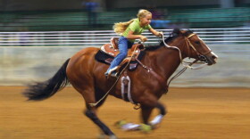 A young girl rides her horse as featured in "Horses Of The West: America's Love Story."