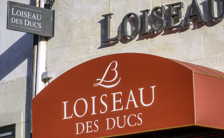 A view of the entrance of the French restaurant Loiseau des Ducs on Feb. 24, 2014, in Dijon, France.