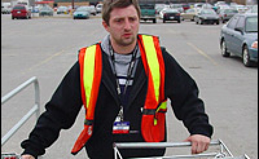 Jessy Pothier works at the Wal-Mart in nearby Chicoutimi. He says workers there are afraid if they tried to start a union, the company might close that store, too.