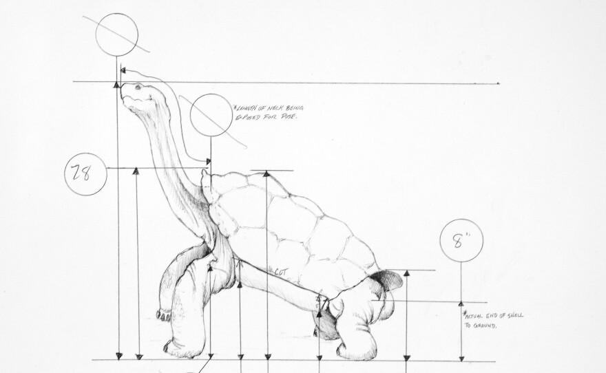 George Dante's sketch of the final pose.