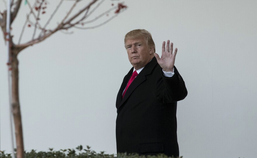 The White House said Friday morning that President Trump will not leave for Florida as planned unless a spending deal is reached.