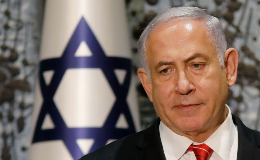 Israeli Prime Minister Benjamin Netanyahu, seen during a news conference last month in Jerusalem, has told President Reuven Rivlin that he can't form a government. The move opens the door for his rival, Benny Gantz, to attempt to do so in his stead.