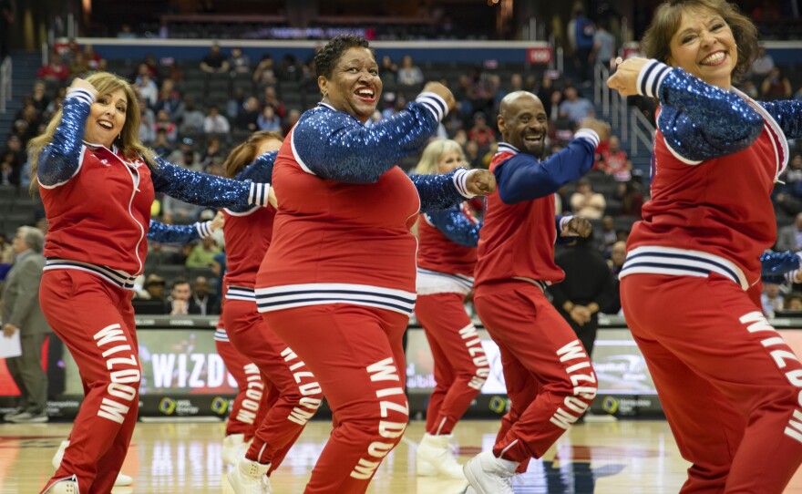 Wizdom dancers perform at the Capitol One Arena in Washington, D.C.