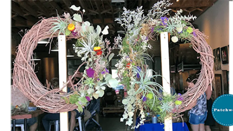 Patchwork Mother's Day Air Plant Wreaths Craft Workshop