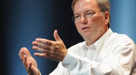 Eric Schmidt, CEO of Google, at an advertising festival in Cannes, France. Schmidt says advertisers have no sway over the ranking of Google's search results.
