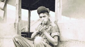 Above: Promotional image of Michael W. Rodriguez during his military service in Vietnam, from the film "As Long As I Remember: American Veteranos." Writer, Michael W. Rodriguez is featured in the documentary. Photo by LA Parker.