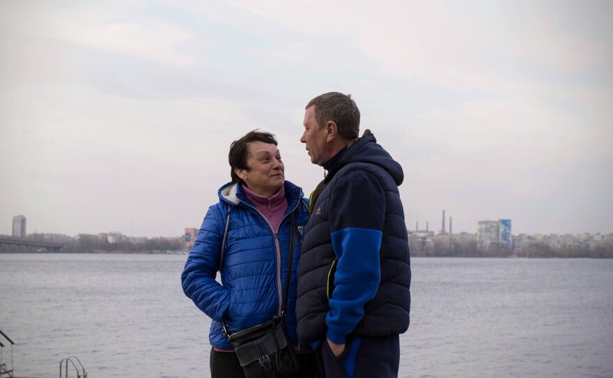 Irina Rumyanceva and Pavel Rubanov were married two days before the Russian invasion started. A month later, they fled their home in Mariupol for the safety of Dnipro.