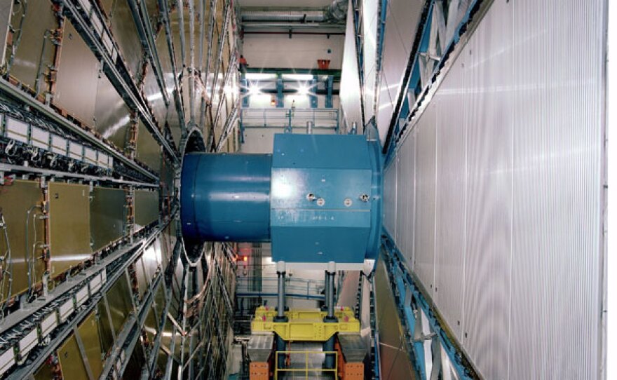 Large Hadron Collider’s Atlas Detector, at Cern near Geneva. Key experiment taking part in the hunt for the Higgs Boson.