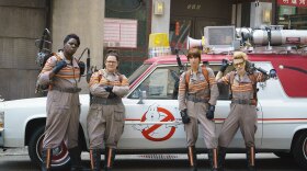 A photo of (from left) Leslie Jones, Melissa McCarthy, Kristen Wiig and Kate McKinnon, the stars of "Ghostbusters."