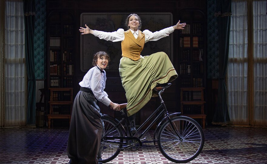 Actors Livvy Marcus and Alex Finke are shown in an undated production photo for the Old Globe's "Ride." 