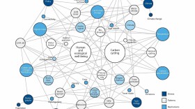 The complex "network structure" of natural and human interactions in urban ecosystems.