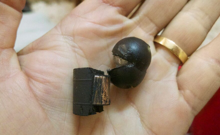 Paul Salopek and his guide, Bassam Almohor, witnessed an eruption of violence on the West Bank that involved the firing of rubber-coated steel rounds.