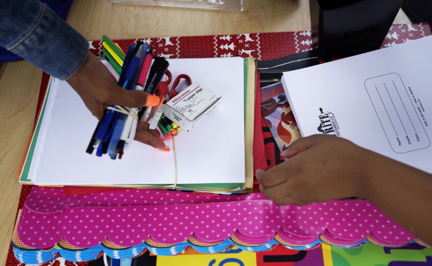 Between the Supply Mobile and the warehouse, the Swap says it gave away $6,000 in goods to 54 local teachers in one day.