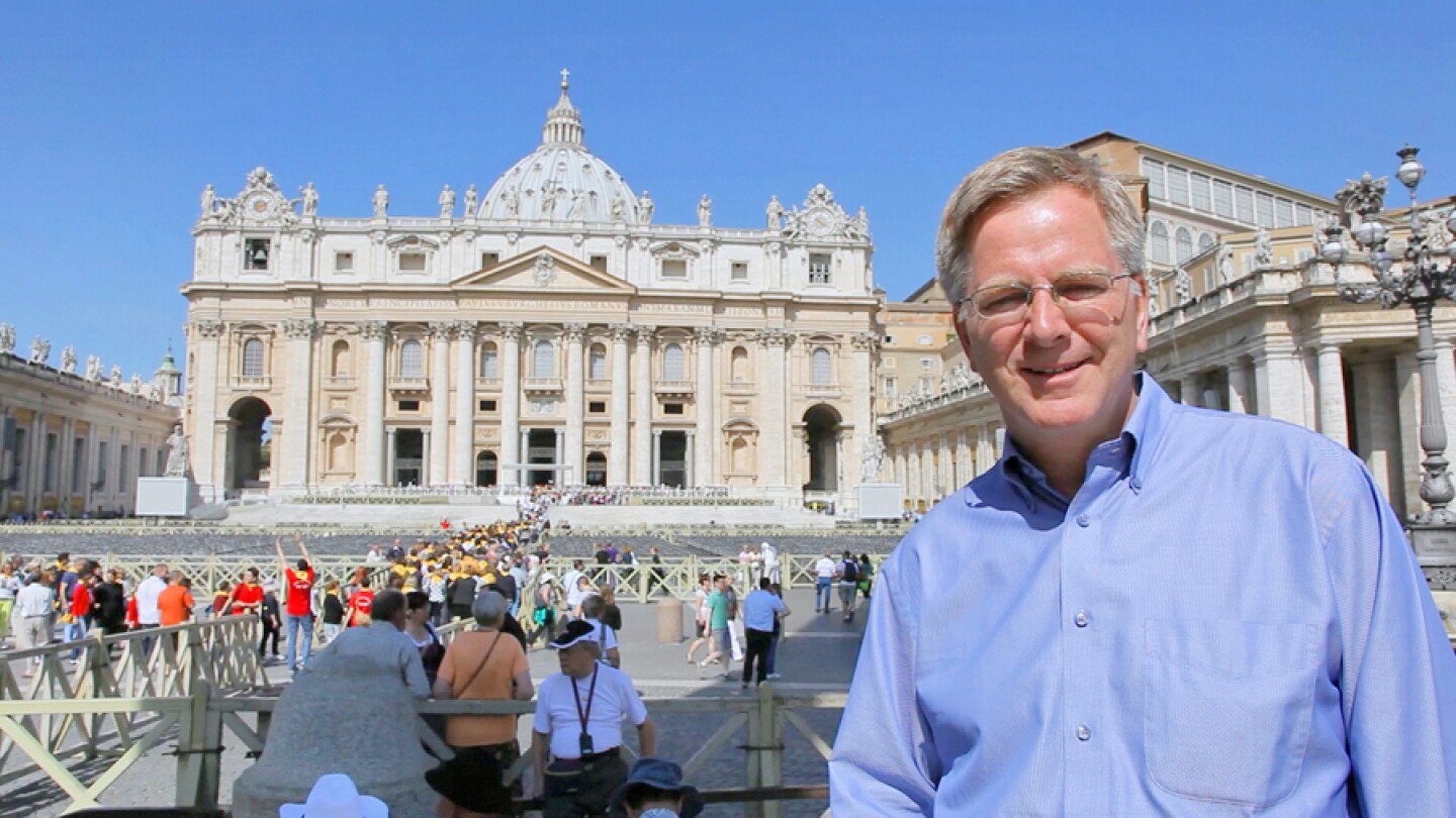 Rick outside St. Peter's, Vatican City.