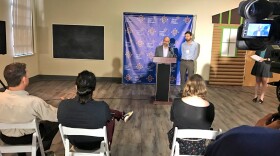 Father Joe's Villages President and CEO Deacon Jim Vargas and Medical Director Jeffrey Norris take questions about the impact of San Diego's deadly hepatitis A outbreak, Sept. 20, 2017.