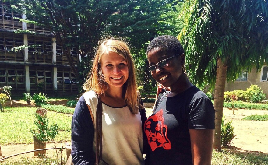 Claire Greene (left) worked with Lusia Misinzo in Tanzania, trying to help female refugees from the Republic of Congo who'd experienced partner violence.