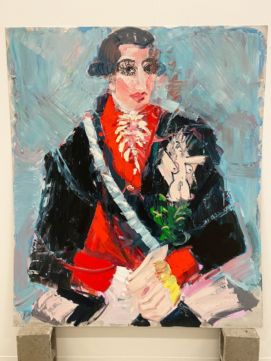 "Princeso" is a 2022 oil painting by Alida Cervantes, on view in the San Diego Art Prize exhibition.