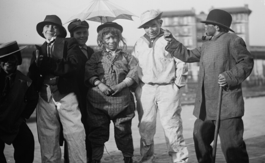 Thanksgiving maskers, circa 1910-1915.