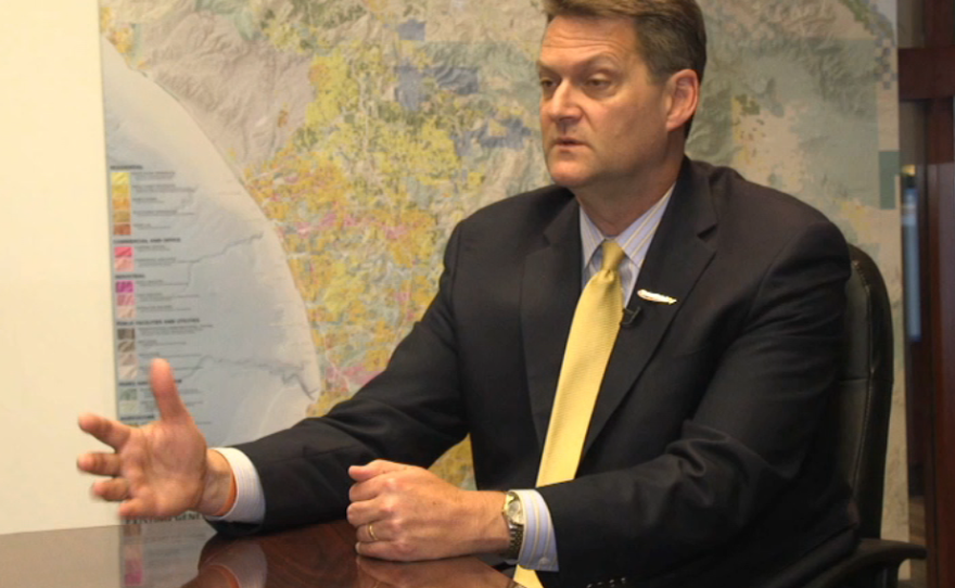 Charles "Muggs" Stoll, SANDAG’s director of land use and transportation planning, is shown in his office, April 22, 2015.