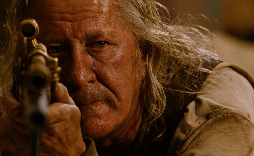 Geoffrey Rush as the town drunk with unexpected skills in "The Warrior's Way."