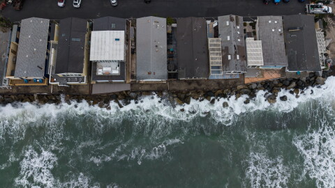 Oceanfront homes sit along the coastline near North Beach in San Clemente, Calif., Friday, Sept. 18, 2026.