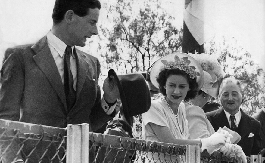 Princess Margaret (right) with Peter Townsend (left) in South Africa. (undated photo)