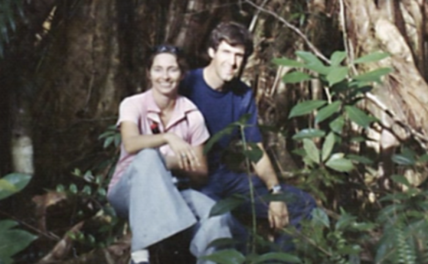 Debby Halliday shown with her husband Donald Halliday. Date unknown.