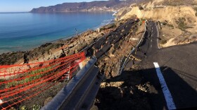 The stretch of highway was reportedly fractured and sinking following a 4.6 magnitude quake Dec. 19. Parts of the scenic highway collapsed 300 feet toward the sea.
