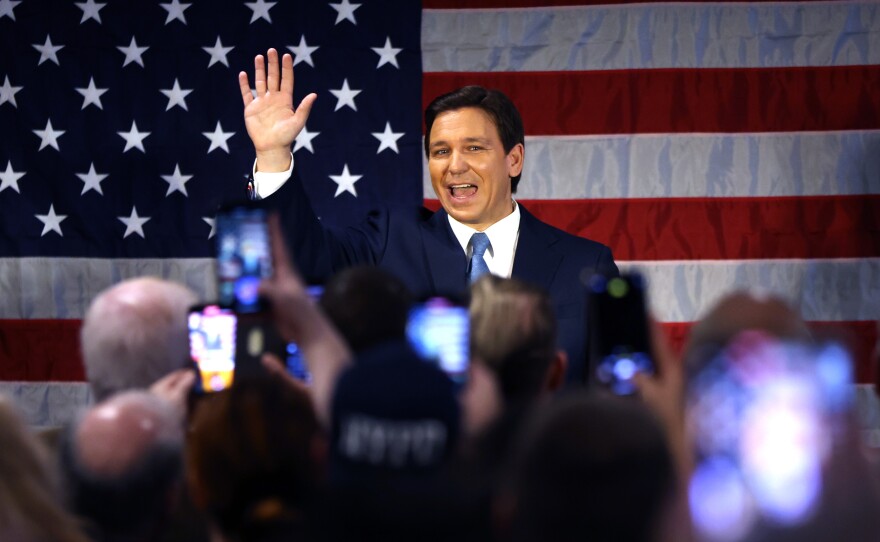 Florida Gov. Ron DeSantis has become a popular Republican speaker across the nation. He spoke to police officers about protecting law and order on Feb. 20 in New York City.