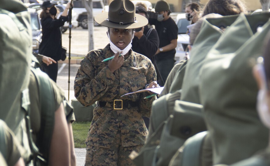 female marine drill instructors