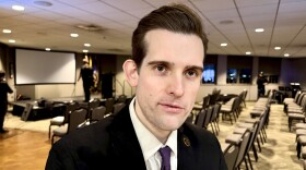 Lehigh County, Pennsylvania Executive Joshua Siegel sits for an interview after his first State of the County address in Allentown, Pa., on Feb. 26.