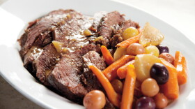 Martha Stewart shows which cuts of meant are ideal for braising, sharing a recipe for classic pot roast (pictured).